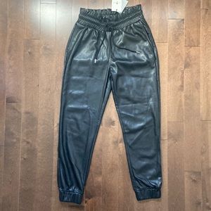 7 for all mankind faux leather jogger